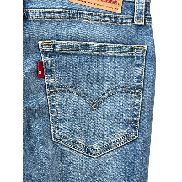 Levi's Women's 721 High Rise Skinny Rare Tag Distressed Stretch Jeans 25 x 30 - Picture 5 of 10